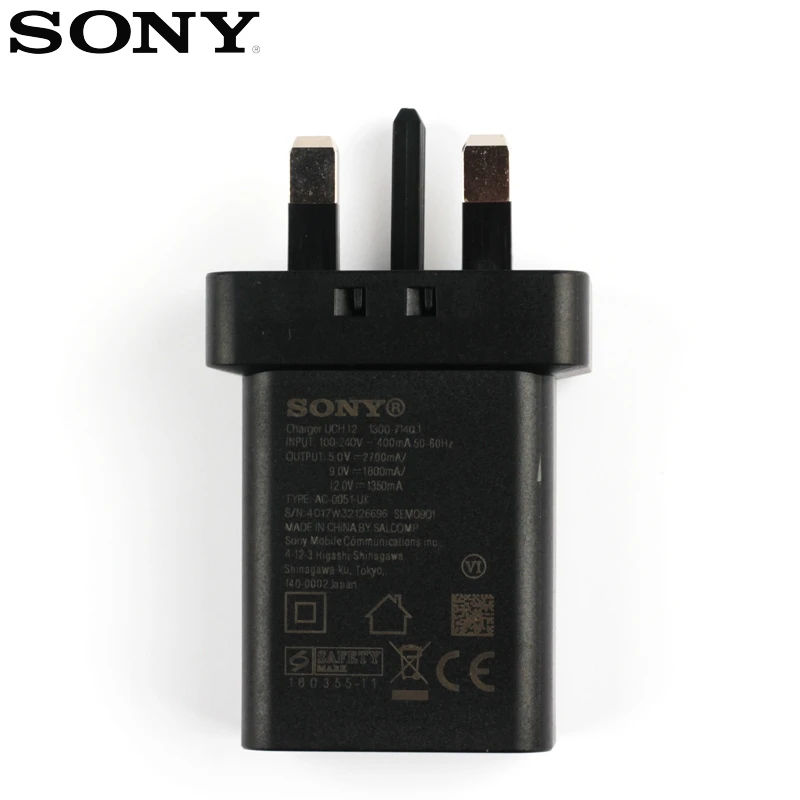 Адаптер быстрой зарядки зарядное устройство UCH10 для sony Xperia XA E5 Z5 Premium Z5 Compact XZ1 Premium E5553 Лаванда F5122 F3113 e5823