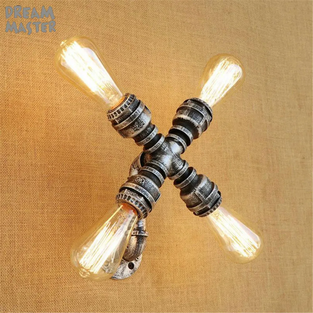 Industrial Wall Lamp American Retro Country Loft Style LED Lamps Antique rust Iron Wall Light for Bar Cafe Home Lighting Industrial Wall Lamp American Retro Country Loft Style LED Lamps Antique rust Iron Wall Light for Bar Cafe Home Lighting