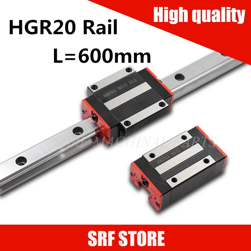 

Best price 20mm 1pcs Square linear guide rail HGR20 L=600mm with 2pcs HGH20CA or HGW20CC linear motion carriage block