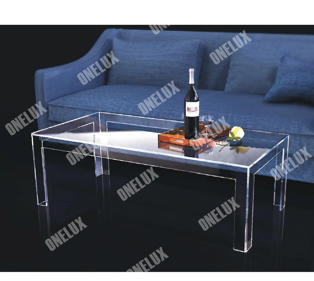 ONE LUX Rectangular acrylic coffee table,CLear Lucite Cocktail Tea tables V legs 2021610110 ONE LUX Rectangular acrylic coffee table,CLear Lucite Cocktail Tea tables V legs 2021610110