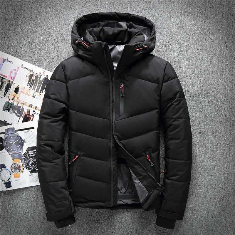 

Winter Hooded White Duck Down Jackets Men Warm High Quality Warm Down Coats Male Casual Winter Outerwer Down Parka