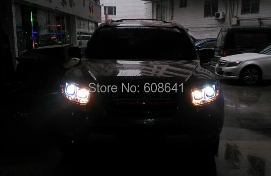 Для 2006 2010 Hyundai Santa Fe Ангельские глазки светодиодный головной светильник U Тип|eye