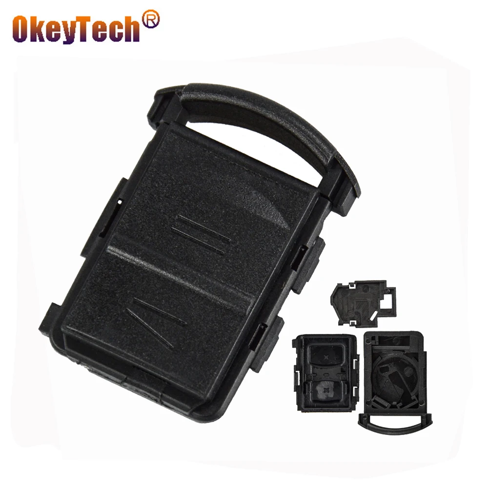 

OkeyTech 2 Button Car Key Shell For Opel Vauxhall Corsa c Meriva astra h j g d Replacement Key Case Housing Plastic Battery Clip