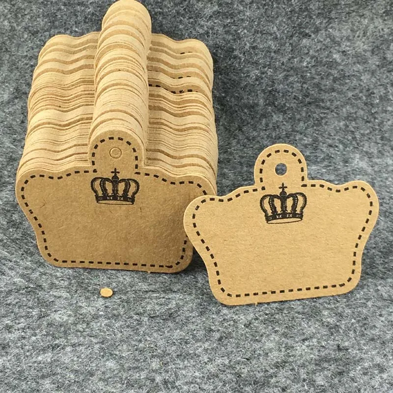 Kraft Paper 5 4cm 400pcs Lot Crown Shape Price Hang Tags Blank Jewelry Head Cards Label Diy Handmade Mark Accept Custom Logo Custom Logo Tag Custom Jewelry Hang Tagscustom Hang Tags Aliexpress<script async src=