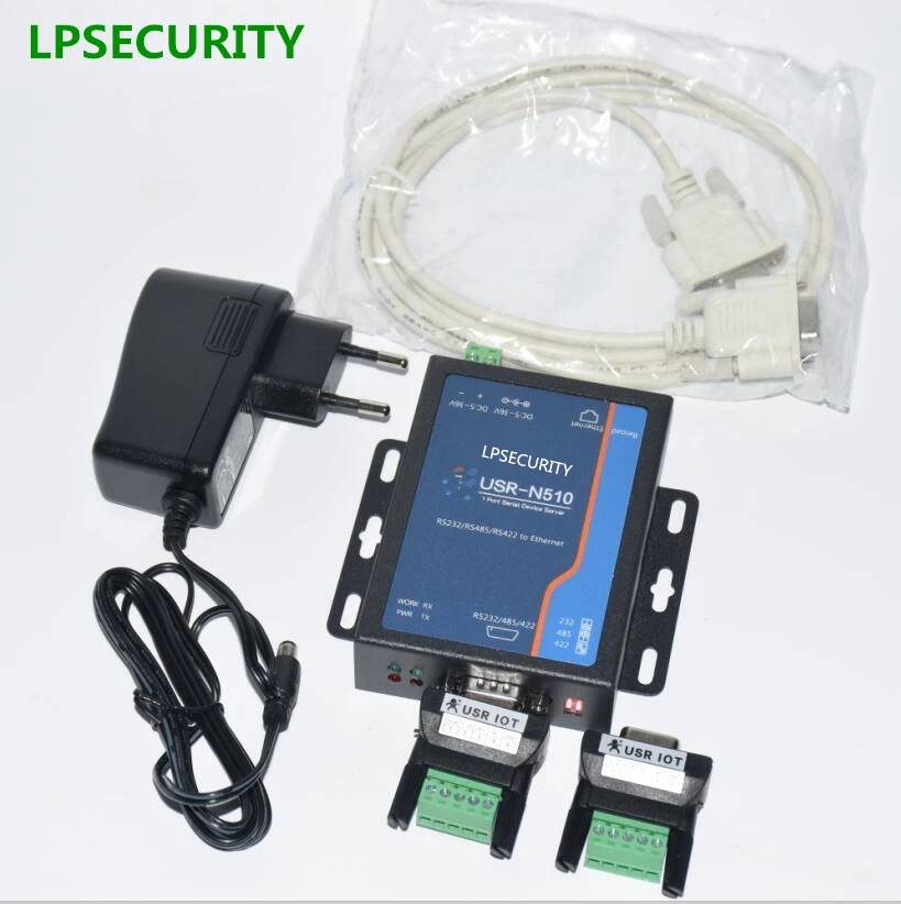 LPSECURITY USR-N510 1 порт RS232 485 422 последовательный к TCP IP Ethernet конвертер промышленного класса