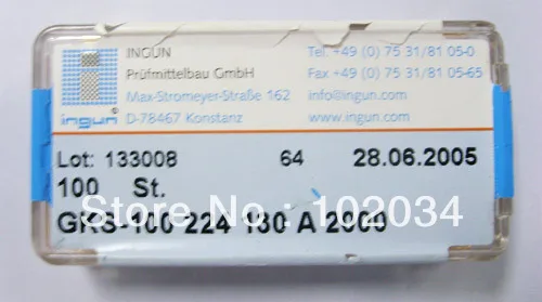 

100PCS/LOT 100% ORIGINAL INGUN GKS-100-224-130 GKS-100 224 130 A 2000 Spring Test Probe Pogo Pin made in Germany