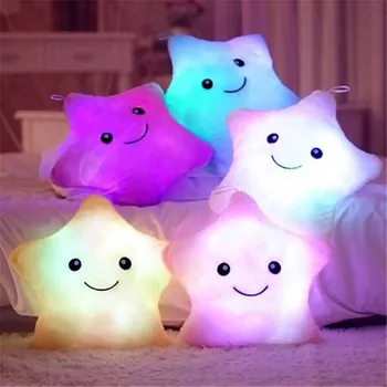 

5Styles 38cm New HotLuminous Pillow Star Led Light Pillow Cute Star with Colorful Light Toys Birthday Valentine's Day Gift