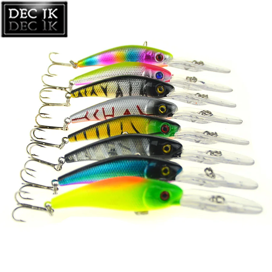 16PCS Plastic Hard Fishing Lure Tackle Fake Laser Bait Crankbaits Minnow Sea Bass Pike Swimbait With Hooks Saltwater Lures Set (11)