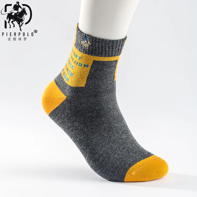 2017 Cotton Men Socks PIER POLO Brand Socks Men Colorful Embroidery