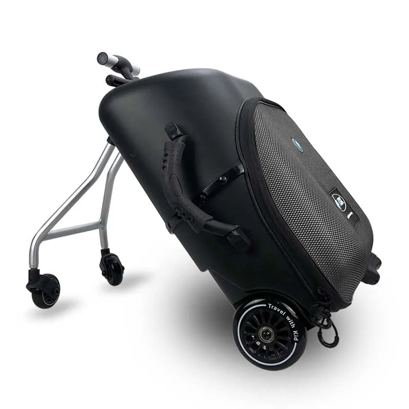 

BeaSumore Creative Scooter Trolley Case Men Skateboard Rolling Luggage Multifunction Travel Duffle Women Cabin Suitcase Wheels