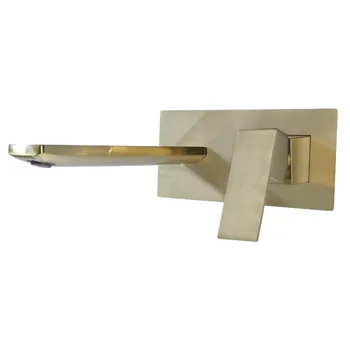 

MTTUZK wall-mounted Concealed with pre-embedded box basin faucet hot & cold water Brass brushed gold washbasin mixer taps