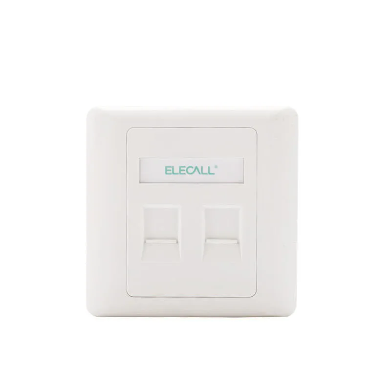 

Electric 2 Ports RJ45 Network Socket Wall Mount Outlet Wall Plate Network Module Panel Connector CAT5e RJ45 Computer Port