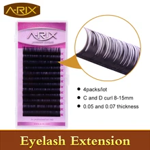 A-RIX 4 лотки 0,05 И 0,07 завивка BCD норка наращивание ресниц Mink Hair; Индивидуальные Накладные ресницы в Корейском стиле ресницы