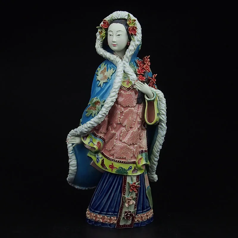 Folk Art Porcelain Ceramic Traditional Chinese Lady Figurine Collection