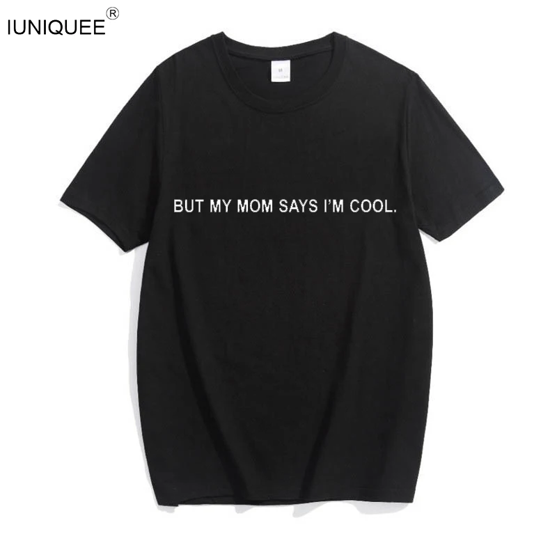 Женская футболка с надписью My Mom Says I'm Cool Повседневная летняя короткими рукавами