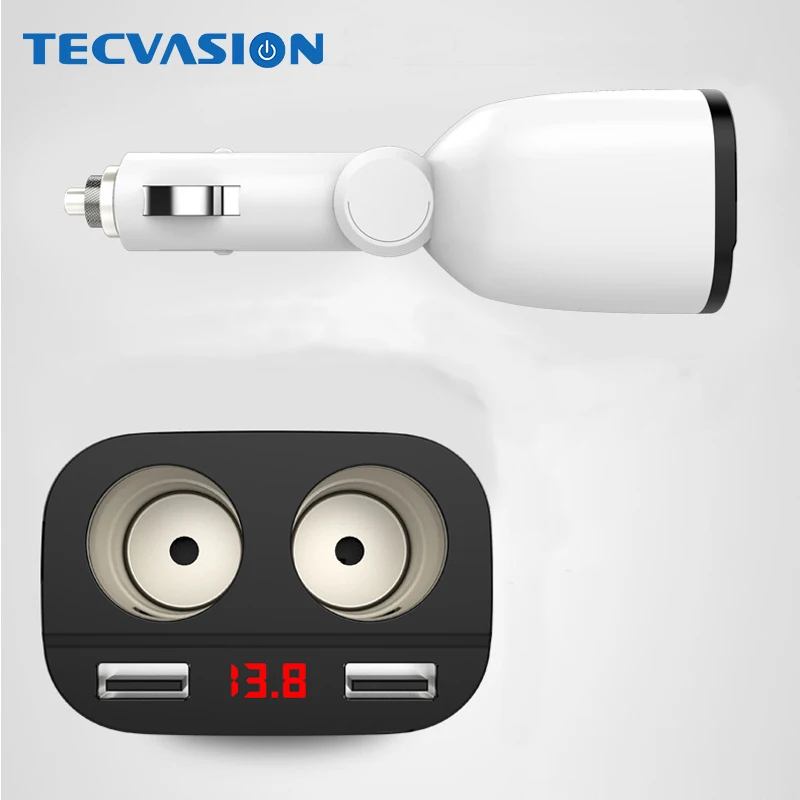 

Car Charger Adapter Dual USB 5V 2.4A Quick Fast Charge USB Charger with Cigarette Socket for iPhone X 8 Samsung Galaxy S9 S8 LG