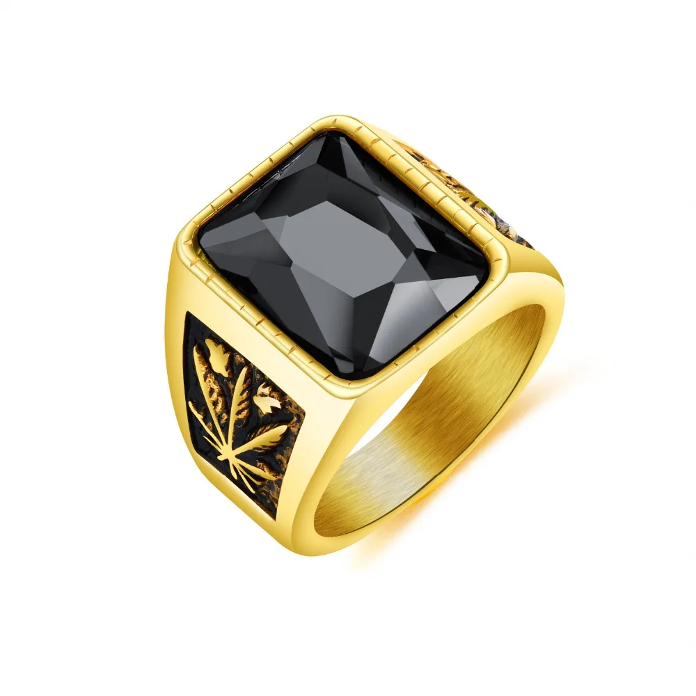 

Punk rock Square Stainless Steel Cool Men's Ring 18mm Width Male Finger Jewelry For Boy Accessories Gift