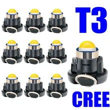 Tableau de bord LED T3 Super lumineux de haute qualité, 10 pièces, indicateur de réchauffement de tableau de bord automatique, lumière à coin 10X 