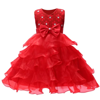 

[6 colors/3-8Years]Summer Floral Girls Dresses Sleeveless Princess Girls Dress Fashion Children Girl Party Wedding Dress Formal