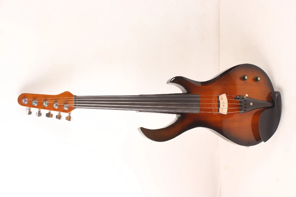 5弦エレクトリックバイオリン新しい4/4フレームギター形状無垢材強力なサウンドフレット6-6 #