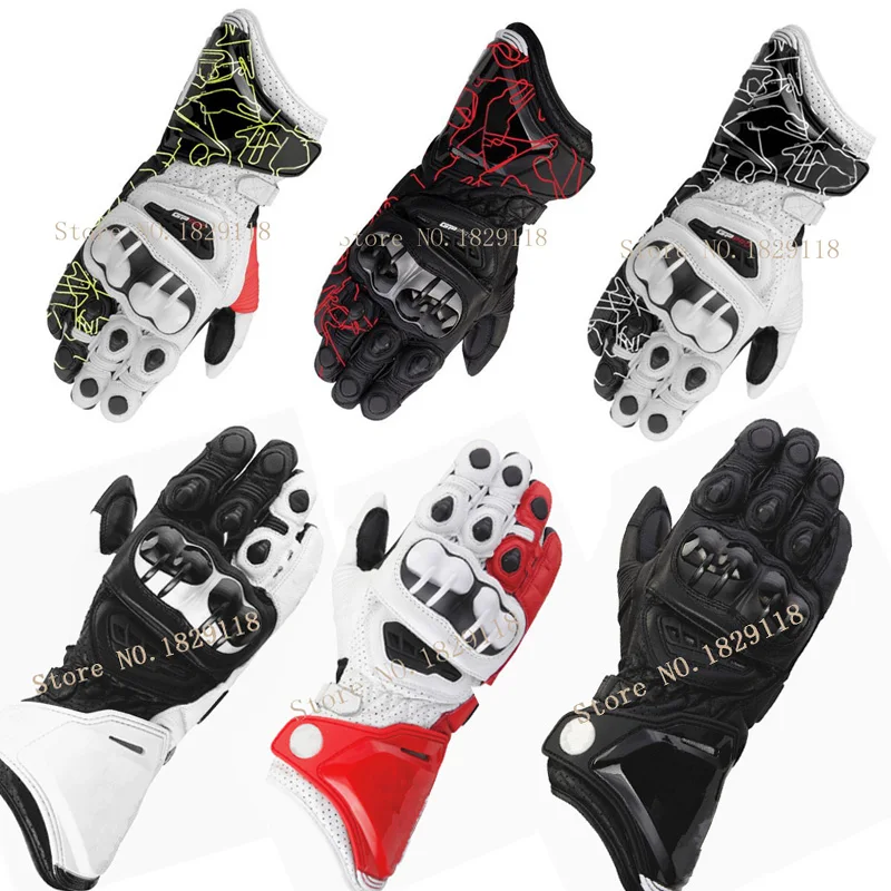 HOT Sale Brand New Alpine Genuine Leather Motorcycle gloves gp pro Full Finger Driving Motocross luva