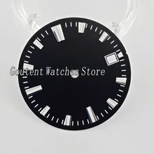 Черный 28,5 мм стерильный циферблат Fit Miyota 8215, Mingzhu DG2813/3804 механизм P829