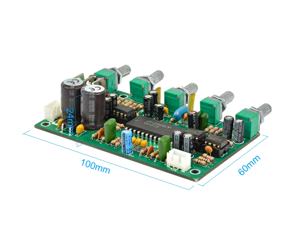 Aiyima 1 шт. предусилитель NE5532 караоке микрофон усилитель плата предусилителя бас твитер звук тон управление реверберации доска
