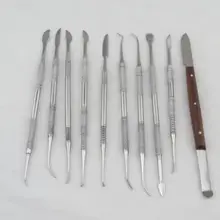 10 шт./компл. gh875A резьба воск набор ножей, воск резьбы по дереву, стоматологического резьба комплект, ювелир инструмент