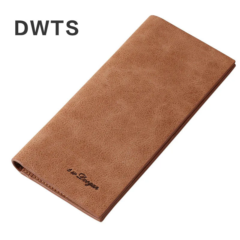 

New Fashion Men Wallet Long Student Ultra-thin Retro Male Ticket Holder Mens Wallet Leather Synthetic Leather Men Wallets