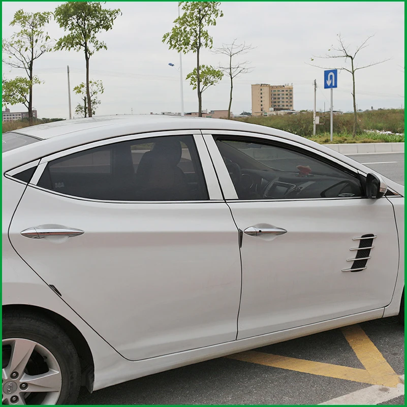 

For HYUNDAI ELANTRA MD 2012-2015 Stainless Steel Car Window Trim Sticker Windows Frame Sequin Cover Trim Car-styling Accessorie