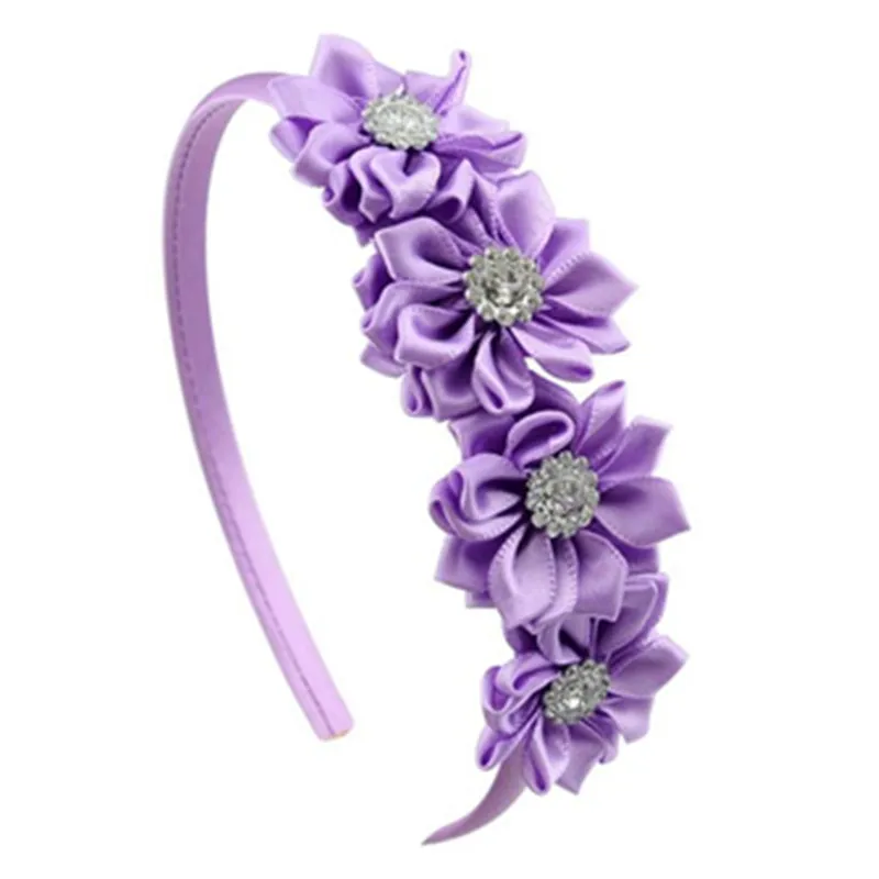 

Satin Flower Hairband with Crystal for Girls Hairband Hair Accessories Hair Headband for Girls Hair Hoop Kids Flower Hairband