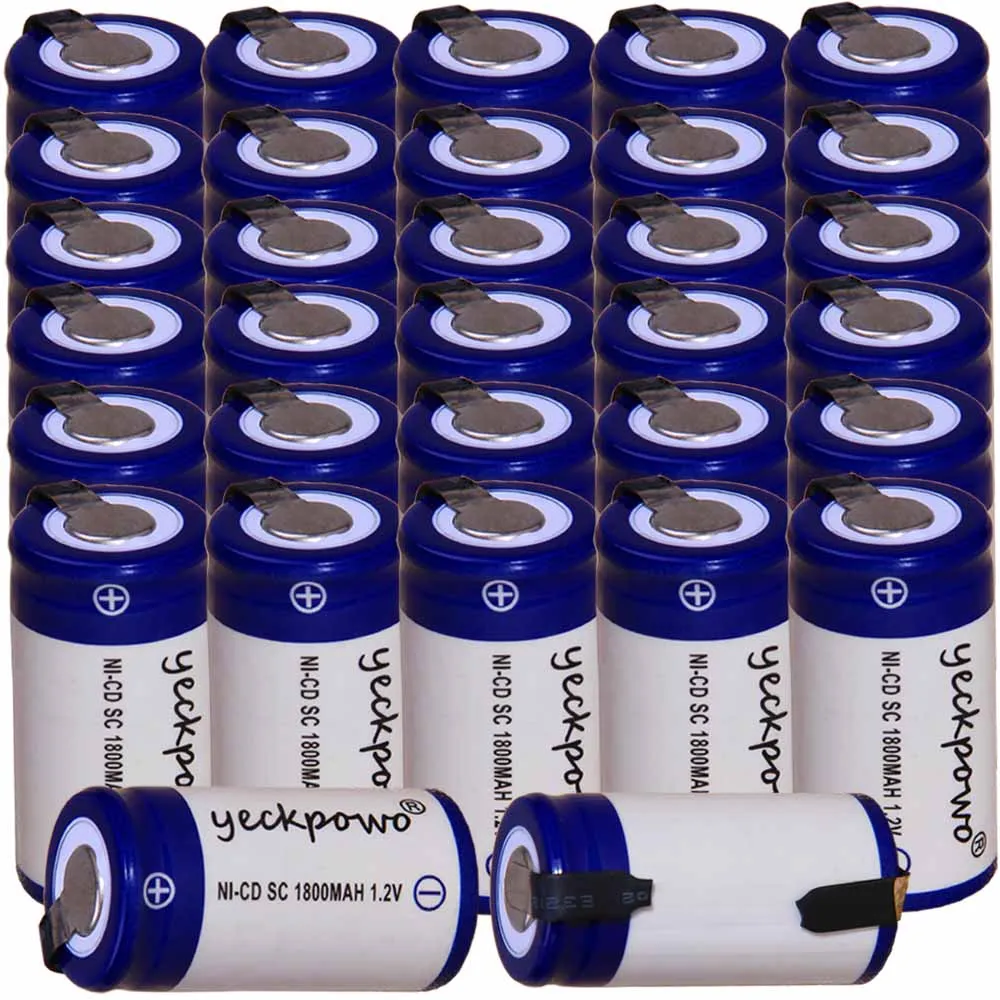 

Lowest price 32 piece SC battery 1.2v batteries rechargeable 1800mAh nicd battery for power tools akkumulator