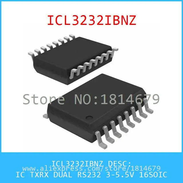Бесплатная Доставка 1 Шт./лот ICL3232IBNZ IC TXRX DUAL RS232 3-5.5 В 16 SOIC 3232 ICL3232 |