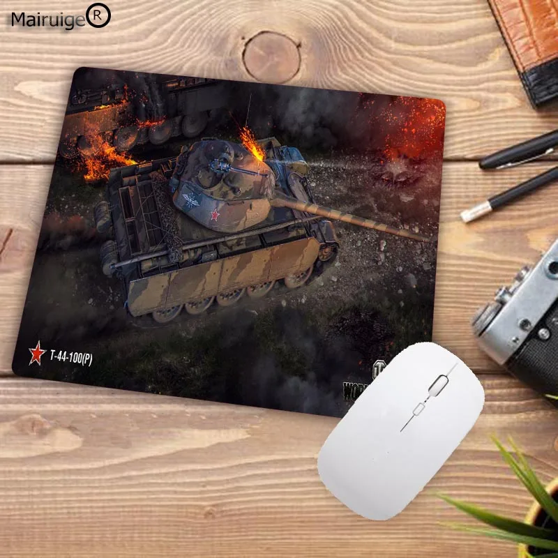 Mairuige резиновая Мышь pad World of Tanks Стиль Gaming белый Lock края Мышь Pad PC ноутбук игровой коврик для мышей для Gamer