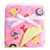 Baby Blanket Coral Fleece Cartoon Double Layer Receiving Swaddle Envelope Stroller Wrap For Bebe Bedding Blankets Set 5