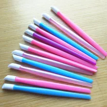 2016New! 12 шт./партия, толкатель для кутикулы, смешанный цвет, мягкая резиновая головка, высококачественные инструменты для ногтей