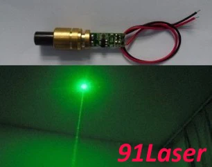 

532nm 20mW green laser module(DOT) 13x51mm DC3V from91Laser