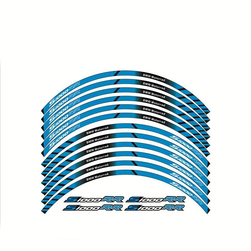 

New Motorcycle High Quality 3M Adhesive Wheel Decal Reflective Stickers Rim Stapes For BMW S1000RR 4 Colors Options