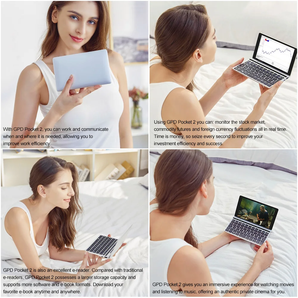 GPD Pocket 2 7 дюймовый мини ноутбук планшетный ПК Windows 10 64 бит Intel Core m3 7y30 Notebook 8 ГБ/128 ГБ 4G