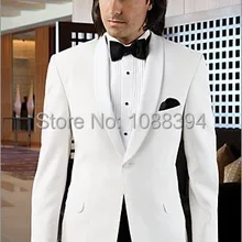 Новинка года; стильные белые смокинги для мужчин; красивый мужской костюм на одной пуговице; пиджак+ брюки+ Бант