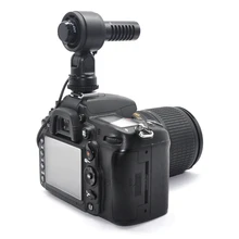 Стерео микрофон-электретный конденсаторный микрофон для Canon/Nikon/sony/Pentax/samsung Любые DSLR камеры и DV Vdieo видеокамеры