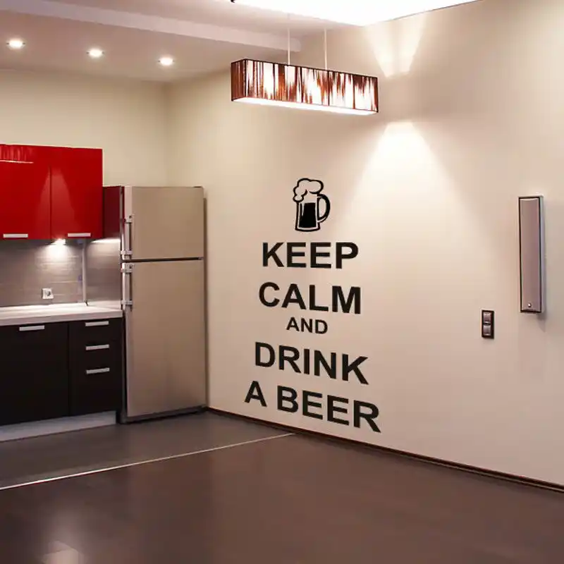 Good Beer Vinyl Wall Words Man Cave Home Decor Decal