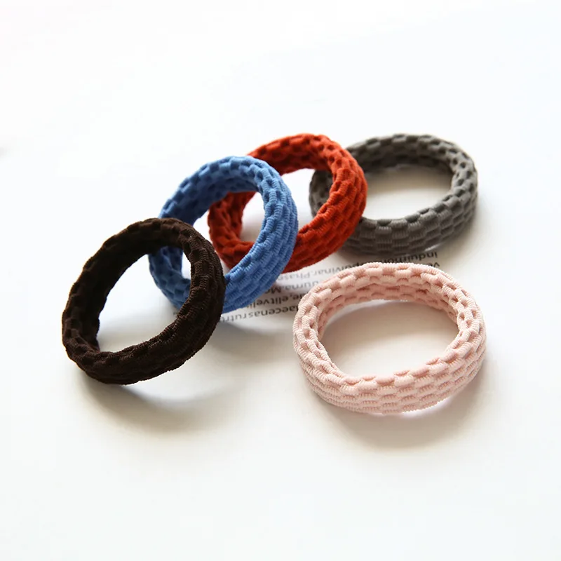1pc Small Beehive Hair Ring Hair Accessories Rubber Band Girls Tie Hair Commonly Used Solid Color Towel Ring Headdress G0502