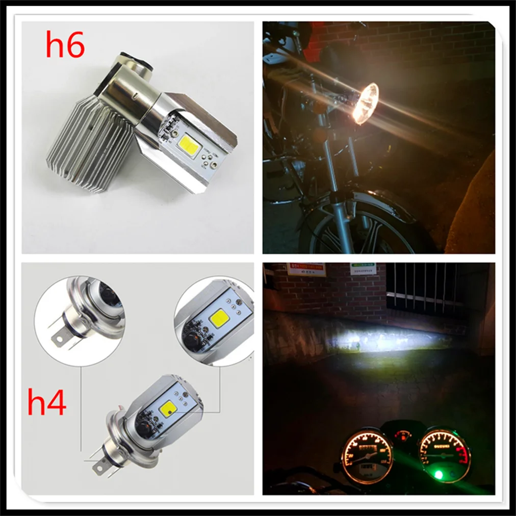 Led Motorcycle Headlight Lamp Bulb H6 H4 6000k Light Atv For Ktm Bajaj