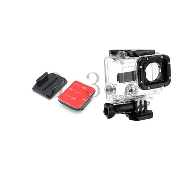 Аксессуары для камеры 1 комплект плоский клей+ водонепроницаемый корпус чехол для камеры Gopro Hero 3
