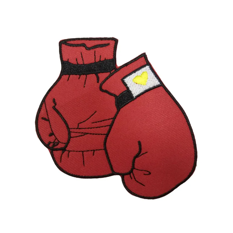 

Boxing gloves embroidery iron on patches for clothing sticker applique