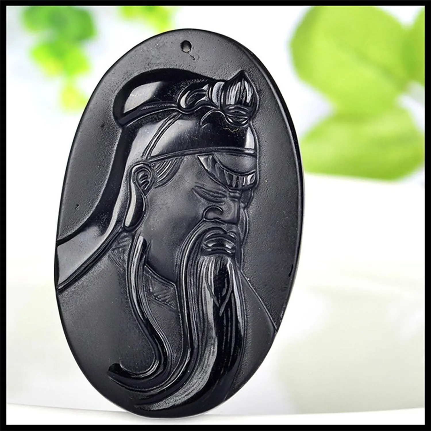 Koraba Fine Jewelry C1lint7785631 натуральный Дракон из обсидиана Гуань Гонг Юй Воин держать