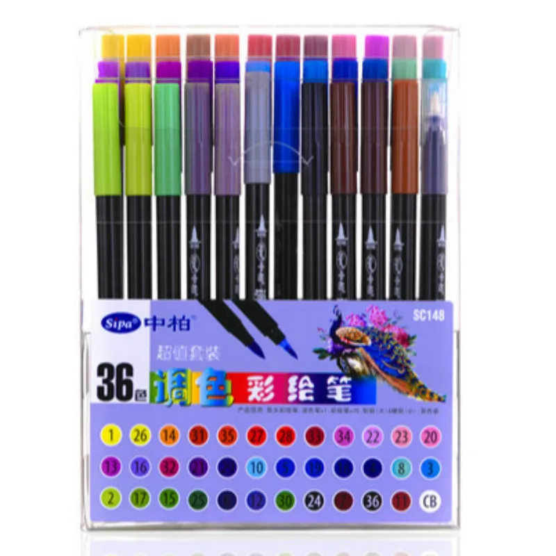 markers brush tip for school artists drawing set art supplies sketch
