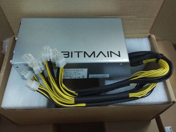 Отправка в течение 24 часов, Bitmain 1600 Вт Питание, постоянного тока в переменный 6PIN* 10 Antminer APW3 A++-12-1600, ETH PSU, antminer S9 A3 L3++ блок питания