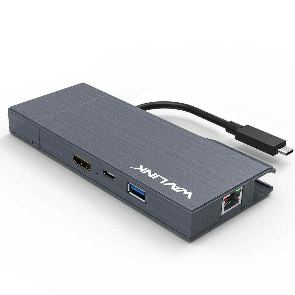 USB C концентратор USB3.1 тип-c мини док-станция usb-хаб 4 к видео HDMI Ethnernet Rj45 кабель SD/TF кардридер PD адаптер для Mac OS Windows